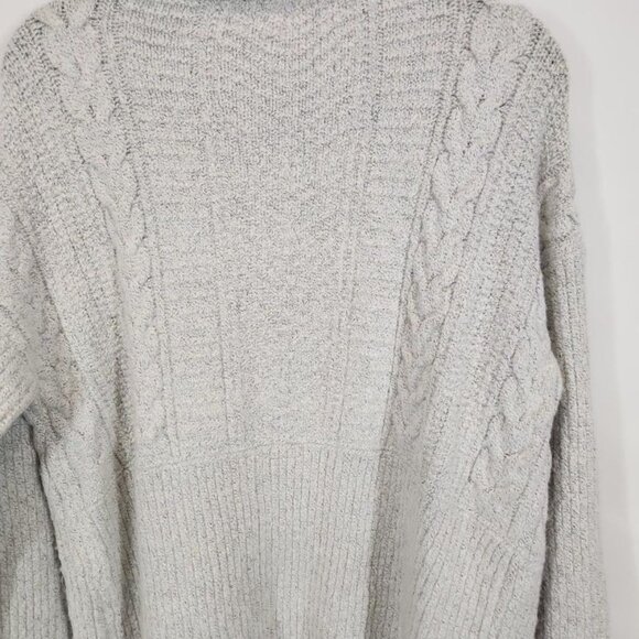 Hem & Thread Cable Knit Longline Cardigan in Gray - Size Large - Picture 4 of 8